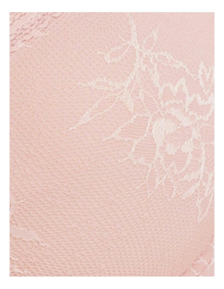 Love Lace Unpadded Wired T-shirt Bra in Pink Pearl/Warm White image 7