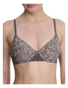 Bliss Perfection Smooth Wired T-shirt Bra in Chrome Python Print