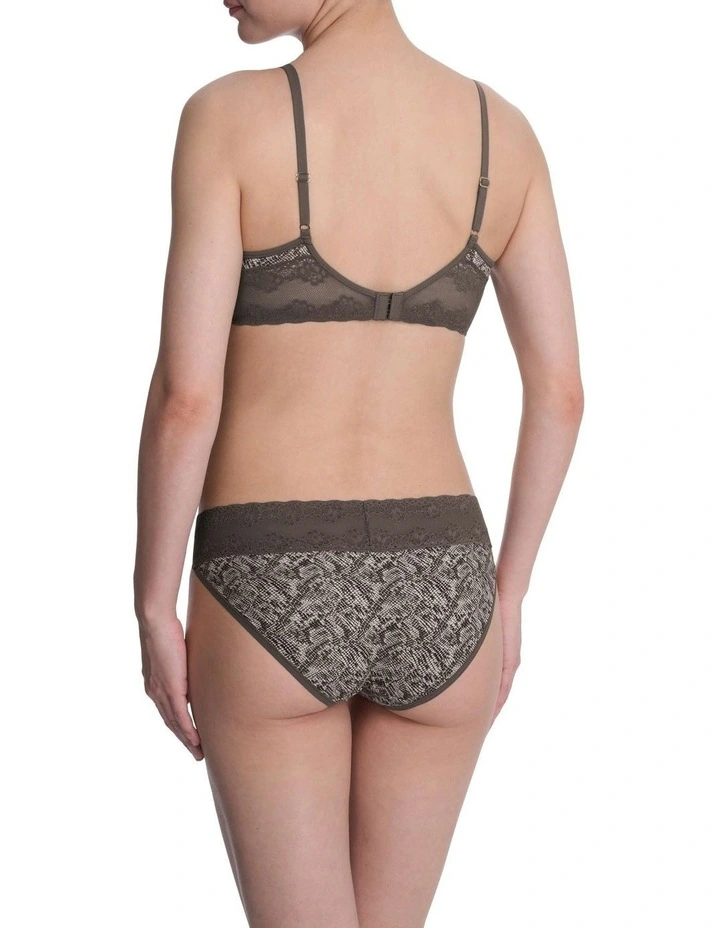 Bliss Perfection Smooth Wired T-shirt Bra in Chrome Python Print image 4