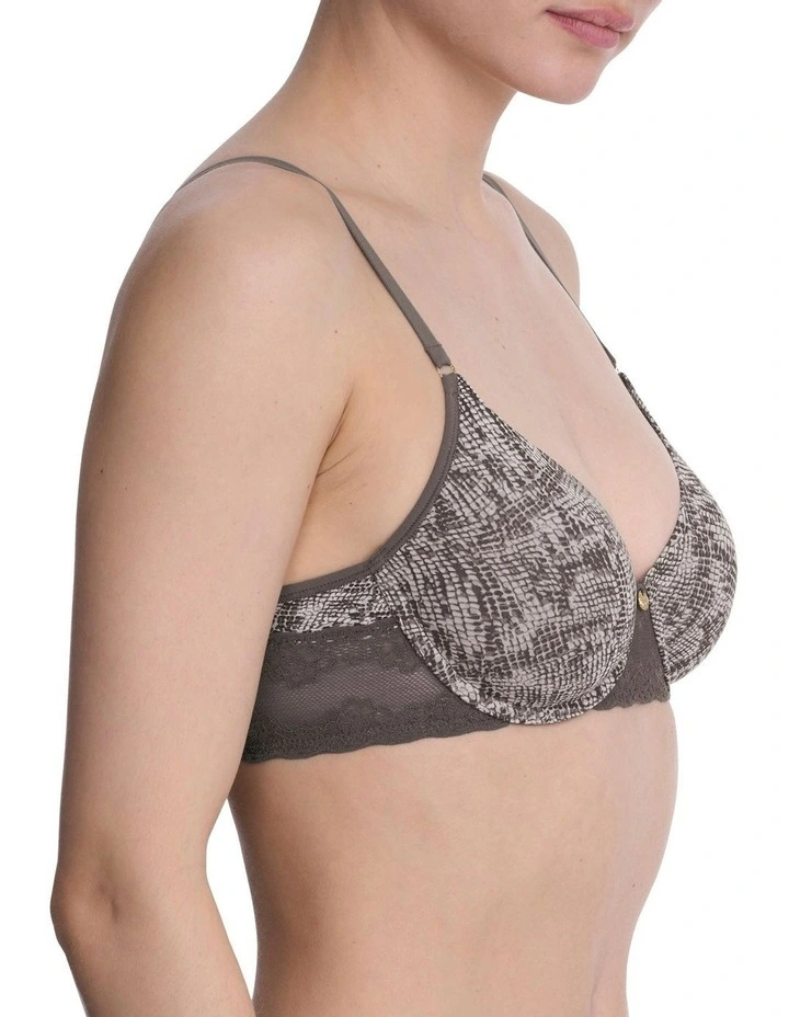 Bliss Perfection Smooth Wired T-shirt Bra in Chrome Python Print image 6