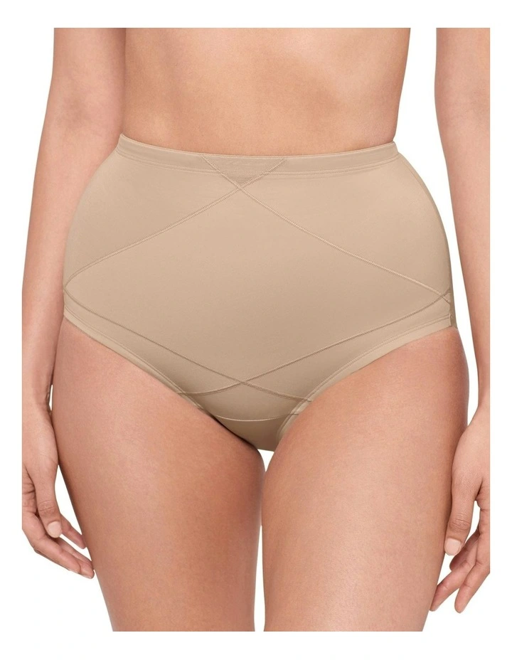 Tummy Tuck Extra Firm Control High Waist Shaping Brief in Warm Beige image 1