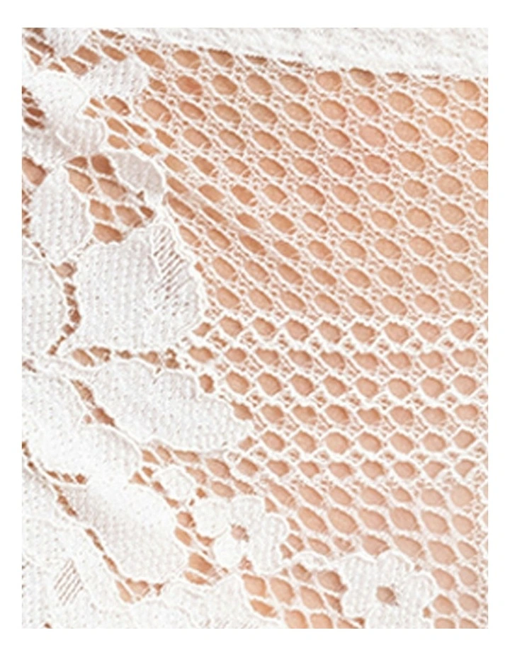 Nina High Leg Brazilian Cut Lace Brief in Talc image 4