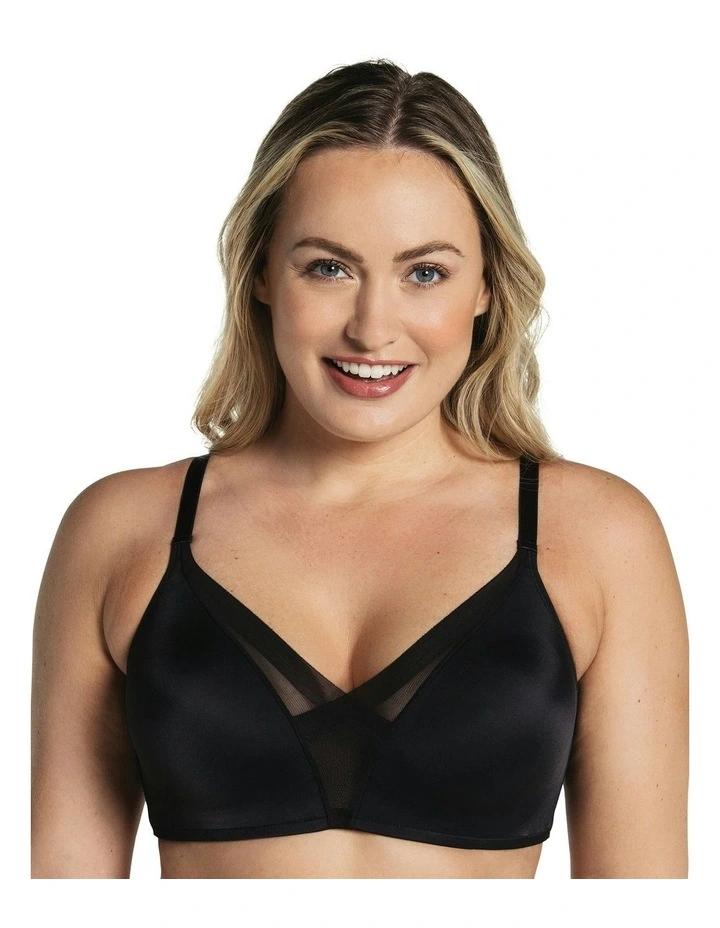 Magical Light And Natural Wireless Push Up Bra in Black image 1