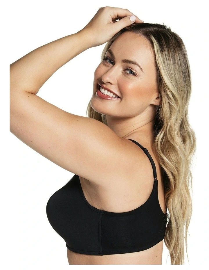 Magical Light And Natural Wireless Push Up Bra in Black image 3