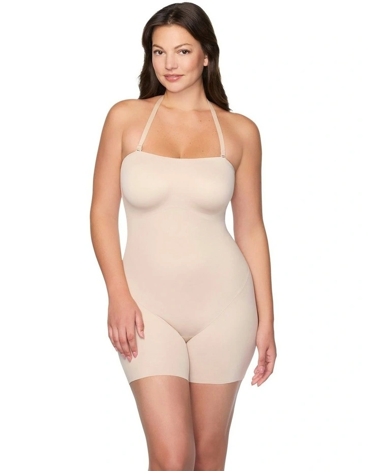 Dress Rehearsal Convertible-to-Strapless Shapewear Bodysuit in Warm Beige image 5