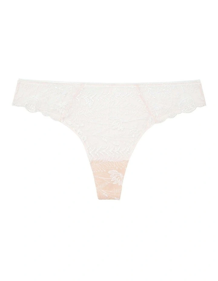 Chlo Brazilian Cut Brief With Embroidery in Pearl image 5