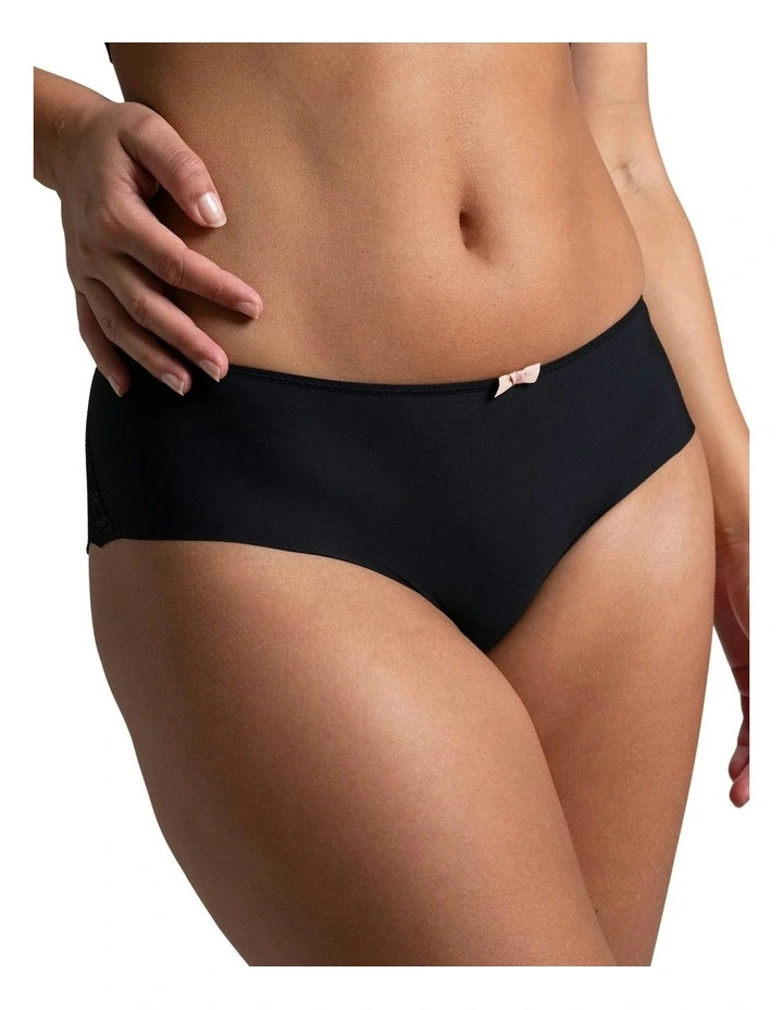 Georgia Microfibre & Lace Shorty Brief in Black image 1