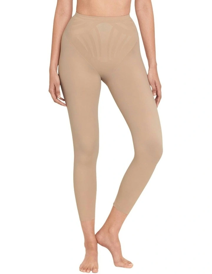 Tummy Control Shapewear Leggings in Warm Beige image 1