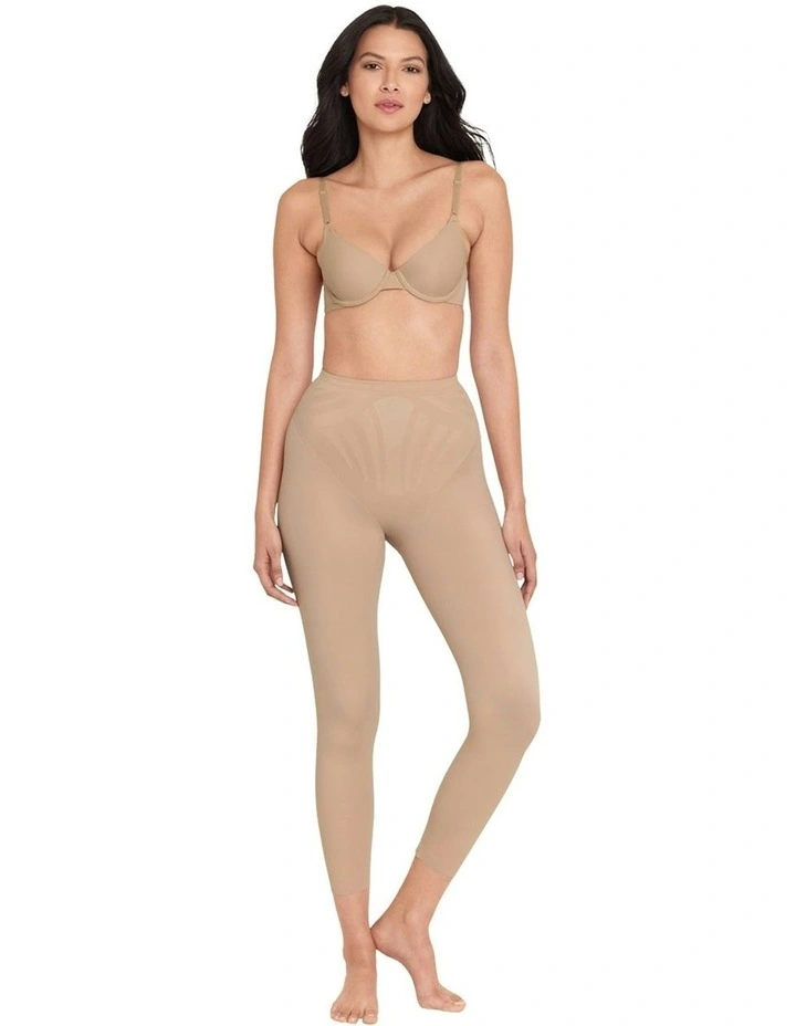 Tummy Control Shapewear Leggings in Warm Beige image 4