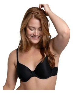 Miss Joy Wired Contour Cup Balconette T-Shirt Bra in Black
