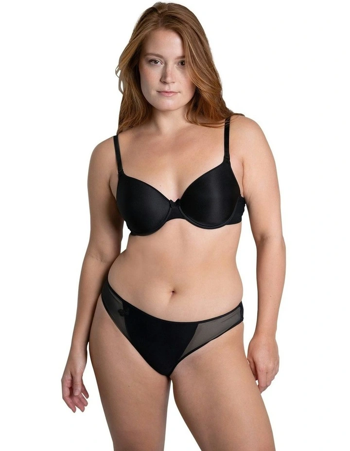 Miss Joy Wired Contour Cup Balconette T-Shirt Bra in Black image 4