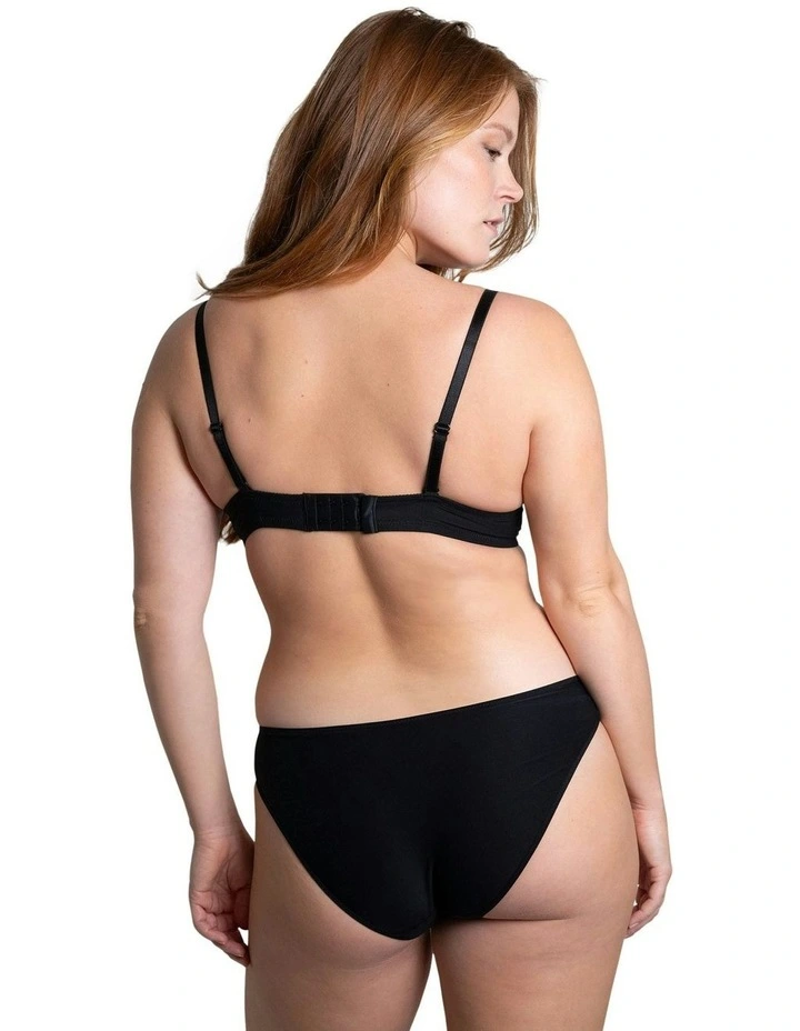 Miss Joy Wired Contour Cup Balconette T-Shirt Bra in Black image 5