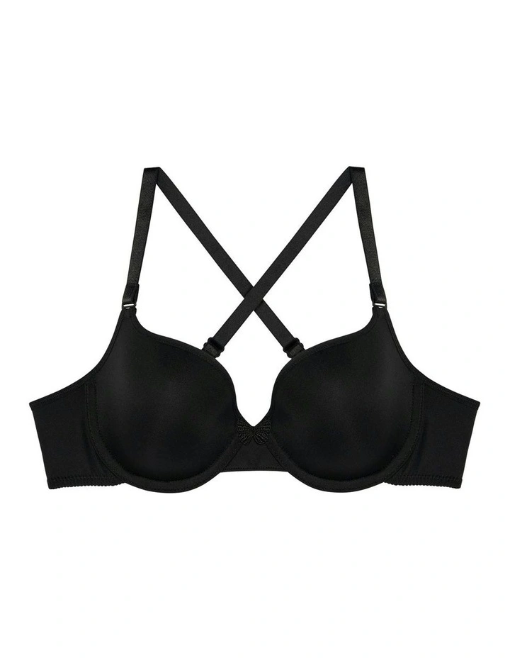 Miss Joy Wired Contour Cup Balconette T-Shirt Bra in Black image 6