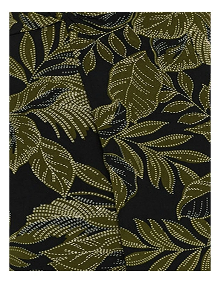 Olive Branch Loki Cinched Wrap Waist Midi Shaping Dress in Black image 6