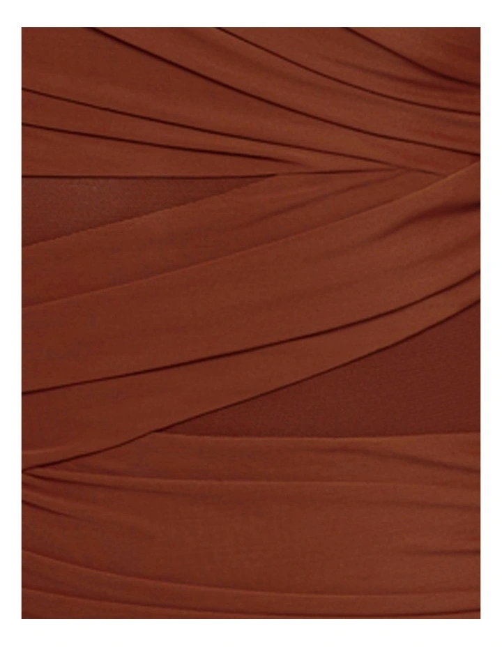 Network Jena One Shoulder Shaping Swimsuit in Copper image 7