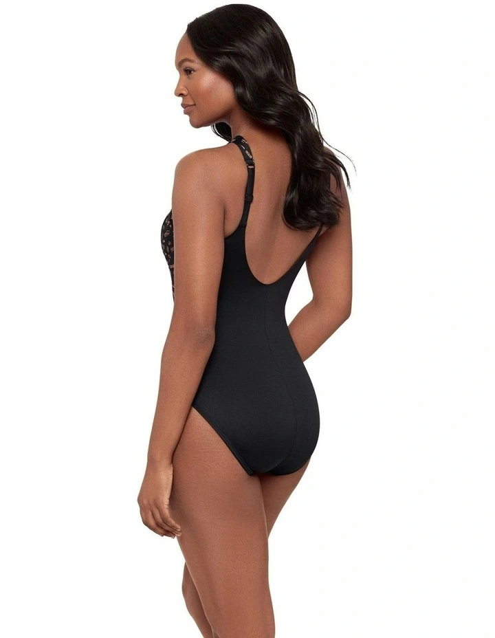 Costa D'Oro Aphrodite High Neck Shaping Swimsuit in Black image 4