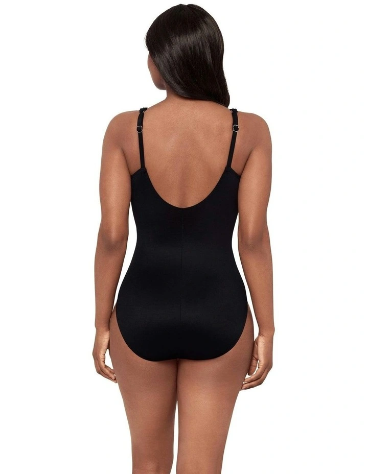 Ombra Fiore Siren Underwired Crossover Shaping Swimsuit in Black Multi image 2