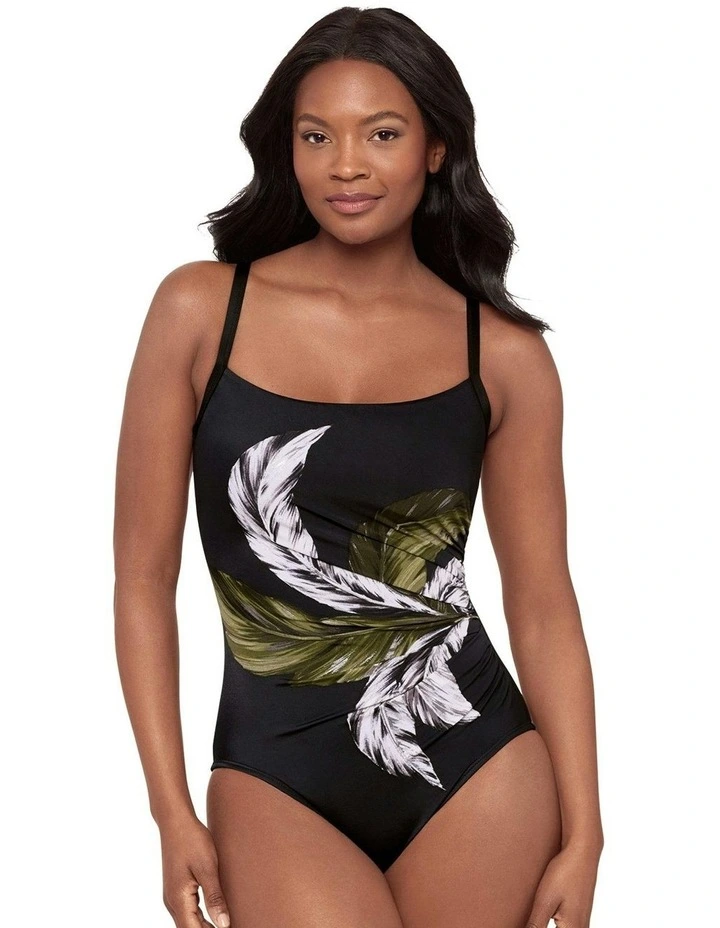 Boca Grande Starr Underwired One Piece Shaping Swimsuit in Black Multi image 1