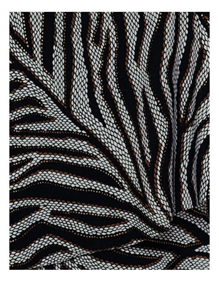 Zirconic Dazzle Underwired Draped Tankini Top in Black/White image 6