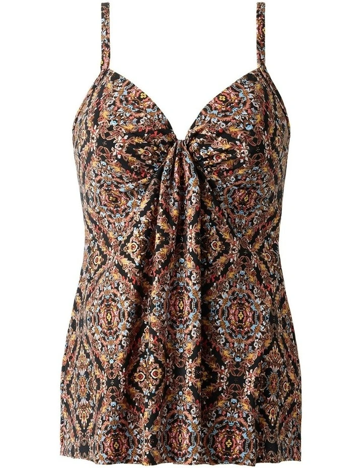 Scandale Marina Underwire Padded Tankini Top in Black Multi image 6