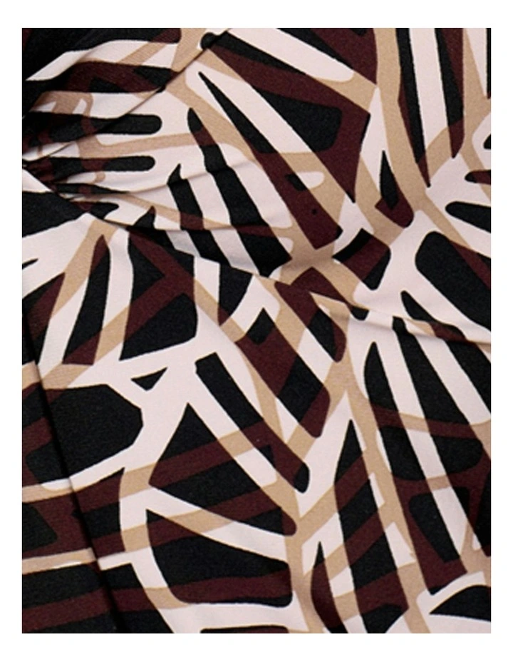 Let's Be Fronds Marina Underwired Padded Tankini Top in Black Multi image 7