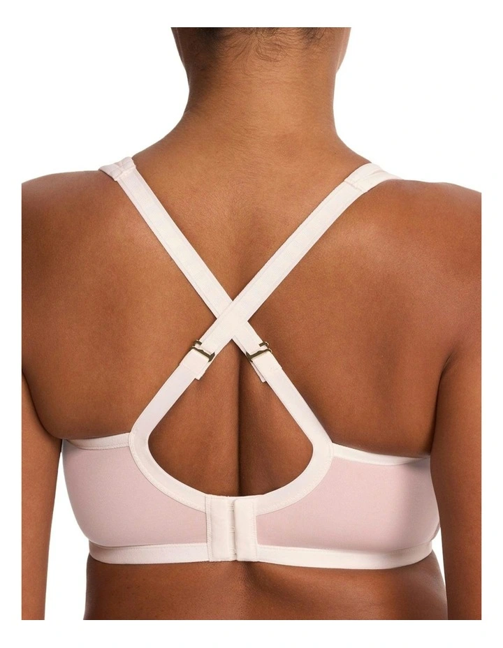 Yogi Padded Underwired High Impact Sports Bra in Light Mocha image 2