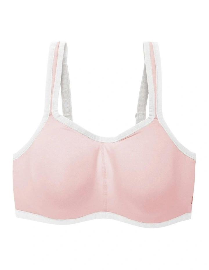 Yogi Padded Underwired High Impact Sports Bra in Light Mocha image 6