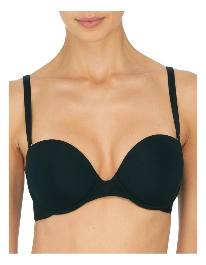 Minimal Lightly-Padded Convertible-to-Strapless Bra in Black image 1