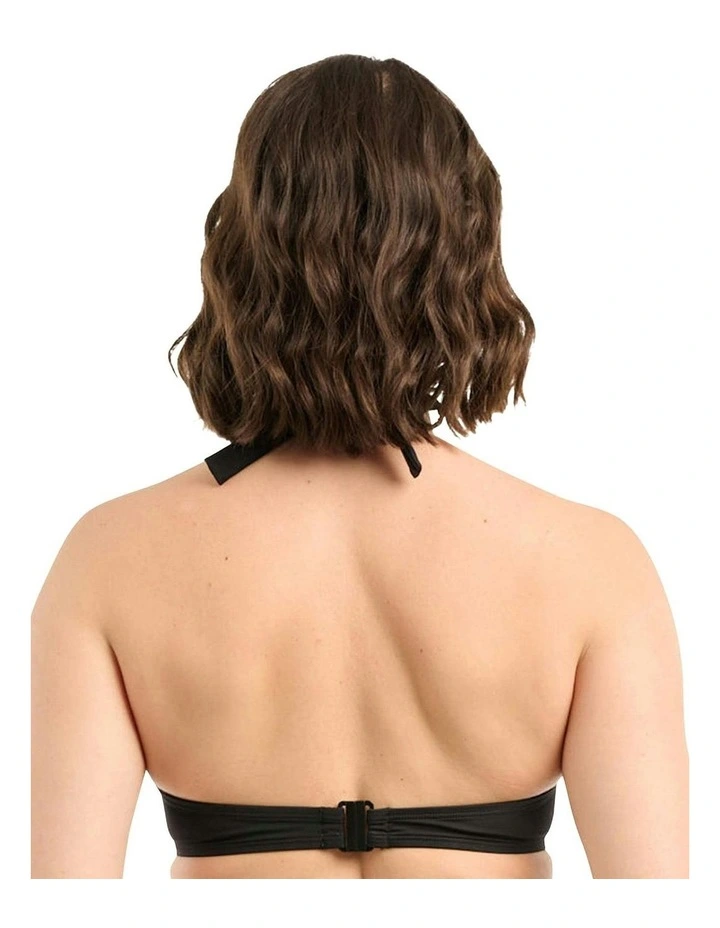 Speekaboo Shape Wired Moulded Halter Bikini Top in Black image 2