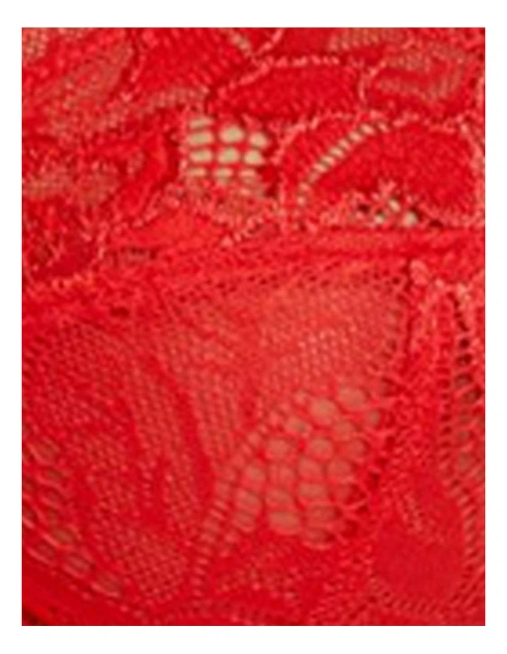 Arum Prima Underwire Unlined Scalloped Lace Bra in Poppy Red image 7
