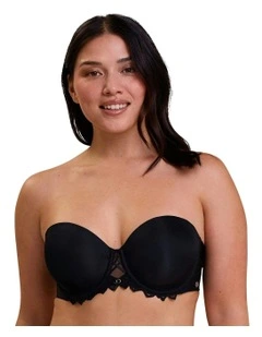 Arum Prima Padded Convertible-to-Strapless Bra With Lace in Black