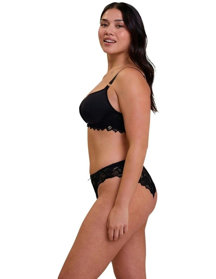 Arum Prima Wired Spacer T-Shirt Bra With Lace in Black image 4