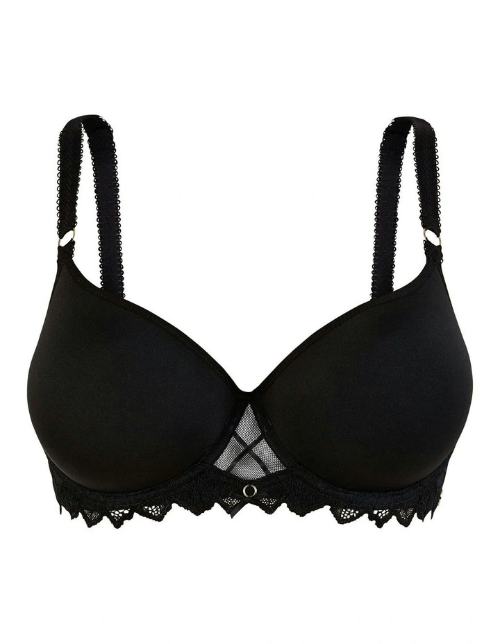 Arum Prima Wired Spacer T-Shirt Bra With Lace in Black image 7