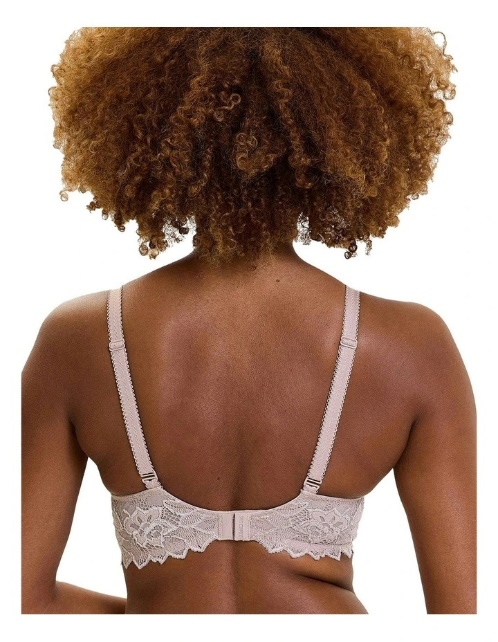 Arum Prima Wired Spacer T-Shirt Bra With Lace in Beige Taupe image 2