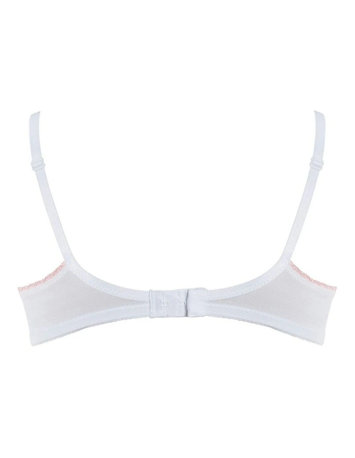 My First Bra Pure Cotton & Lace Bra 2 Packs in White & White/Pink Trim image 5