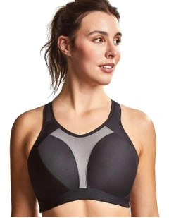 Aerocool Wirefree Full Bust High Impact Sports Bra in Black