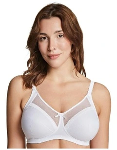 Charlotte Cotton-Lined Full Bust Wirefree Support Bra in White