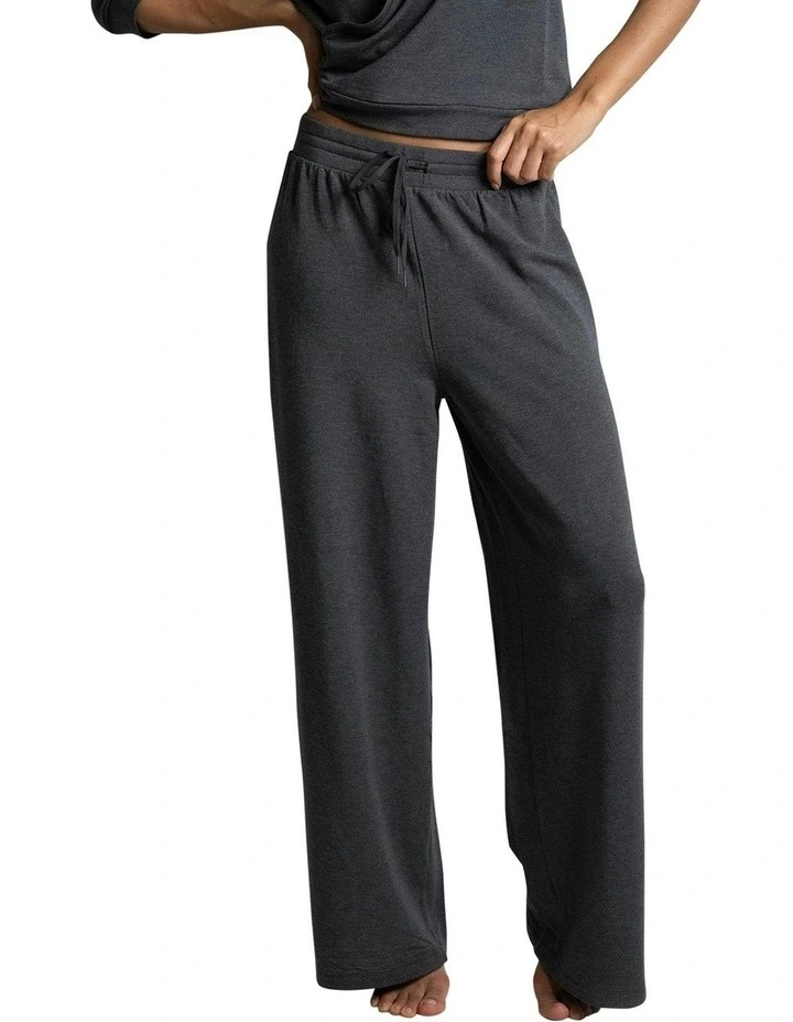 Alexa Modal Wide Leg Lounge Pant in Dark Grey image 1