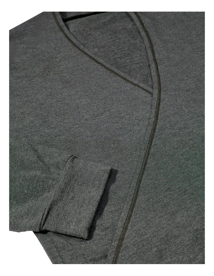 Alexa Modal Loungewear Wrap Sweatshirt in DarK Grey image 7