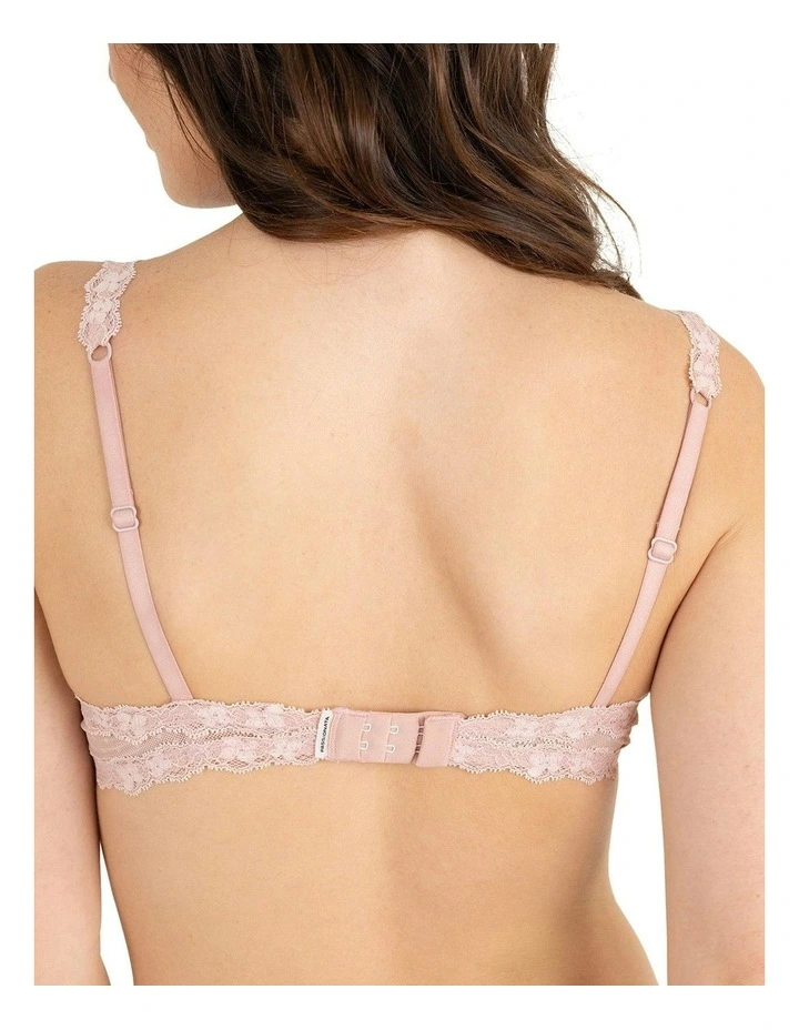 Bella Triangle Cup Sheer Lace Bralette in Poison Pink image 2