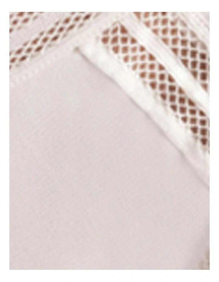 Gardenia Lace Trim Low Rise Bikini Brief in Talc image 7