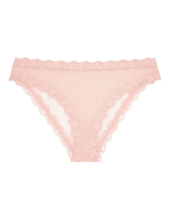 Bella Lace Trim Low-Rise Hipster Brief in Poison Pink image 5