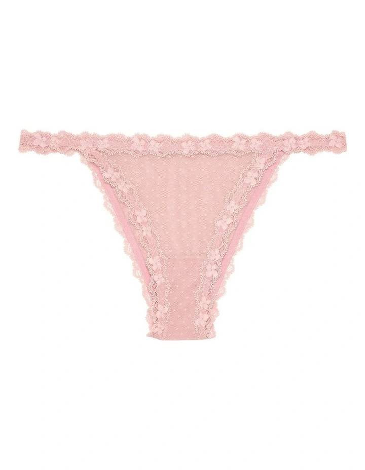 Bella Lace Tanga Bikini Brief in Poison Pink image 5