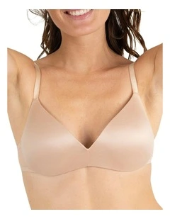 Bianca Seamless Wirefree Push Up Plunge Bra in Dune