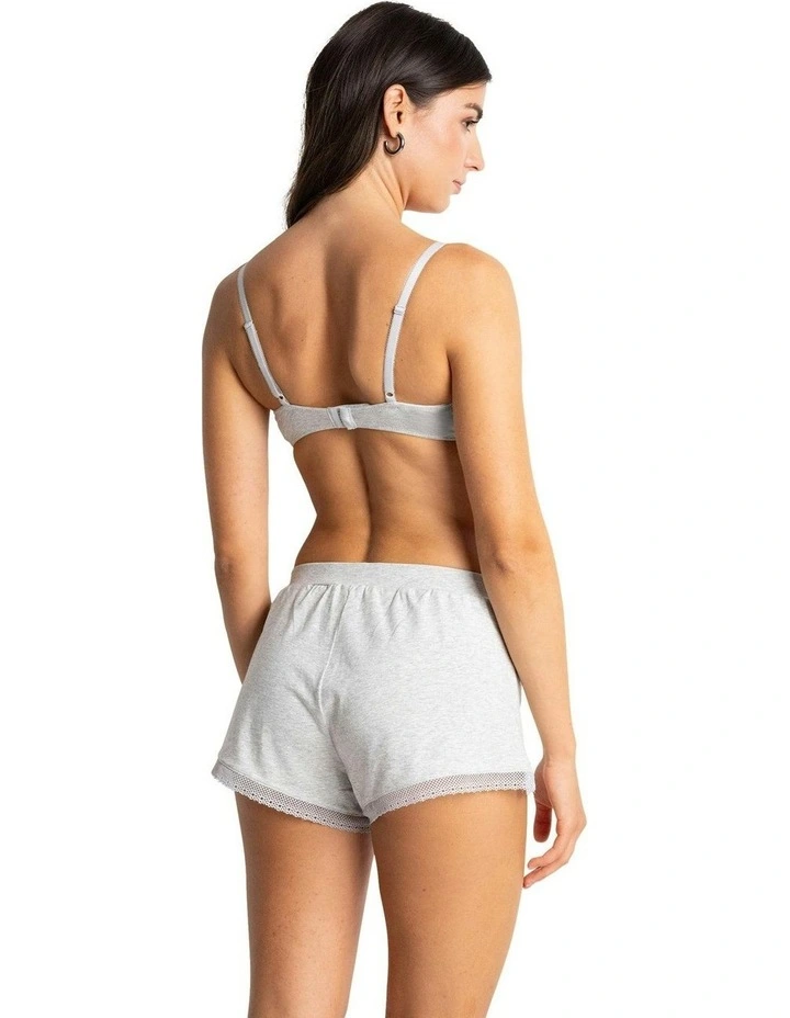Charlotte Soft Cotton & Modal Pyjama Short in Heather Gray image 5