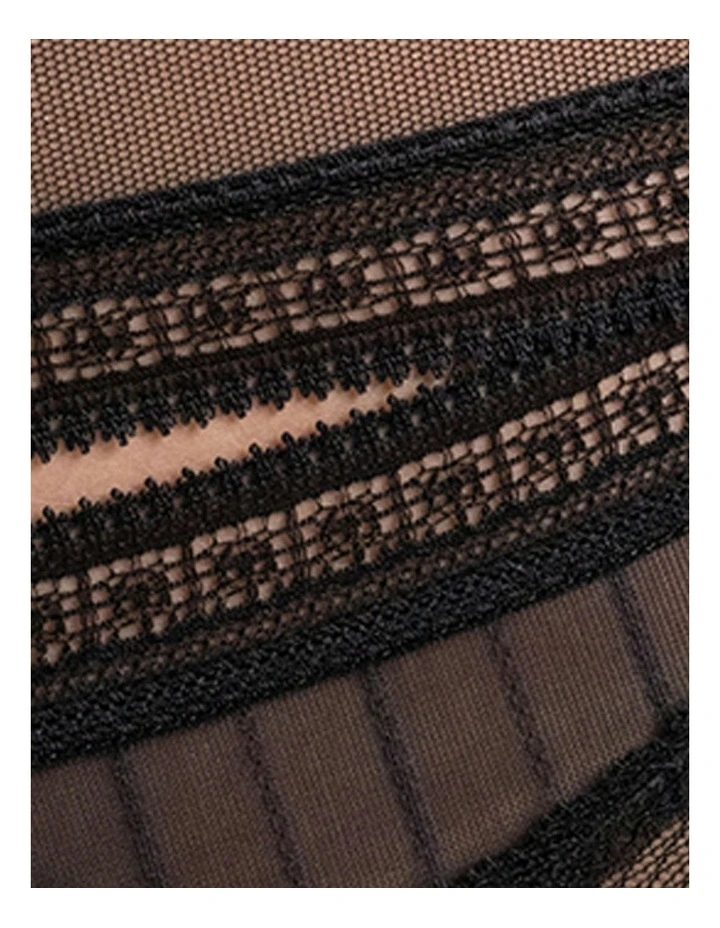 Maddie Sheer Lace Suspender Belt in Black image 7