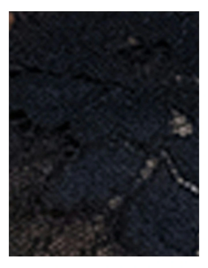 Nina High Leg Brazilian Cut Lace Brief in Black image 2