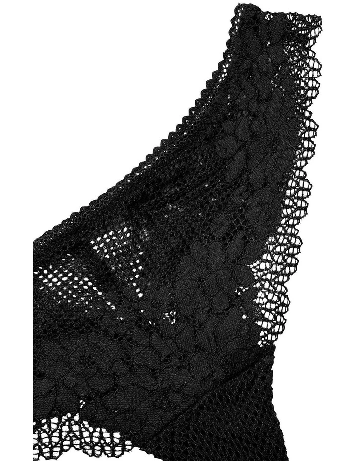 Nina High Leg Brazilian Cut Lace Brief in Black image 7