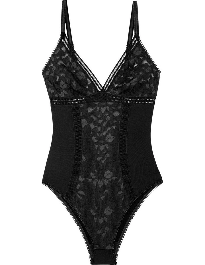 Gardenia Wirefree Lingerie Bodysuit With Lace in Black image 7