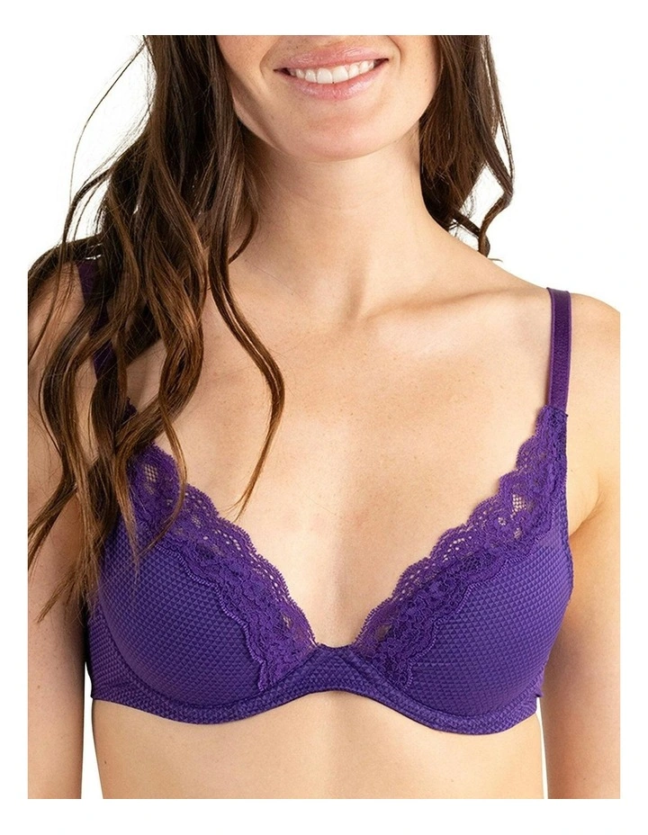 Brooklyn Wired Padded Plunge T-Shirt Bra in Violet image 1